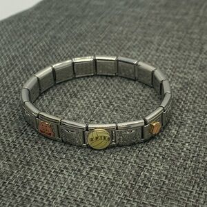 Vintage D'linQ Italian Stretch Charmed Expressions Bracelet